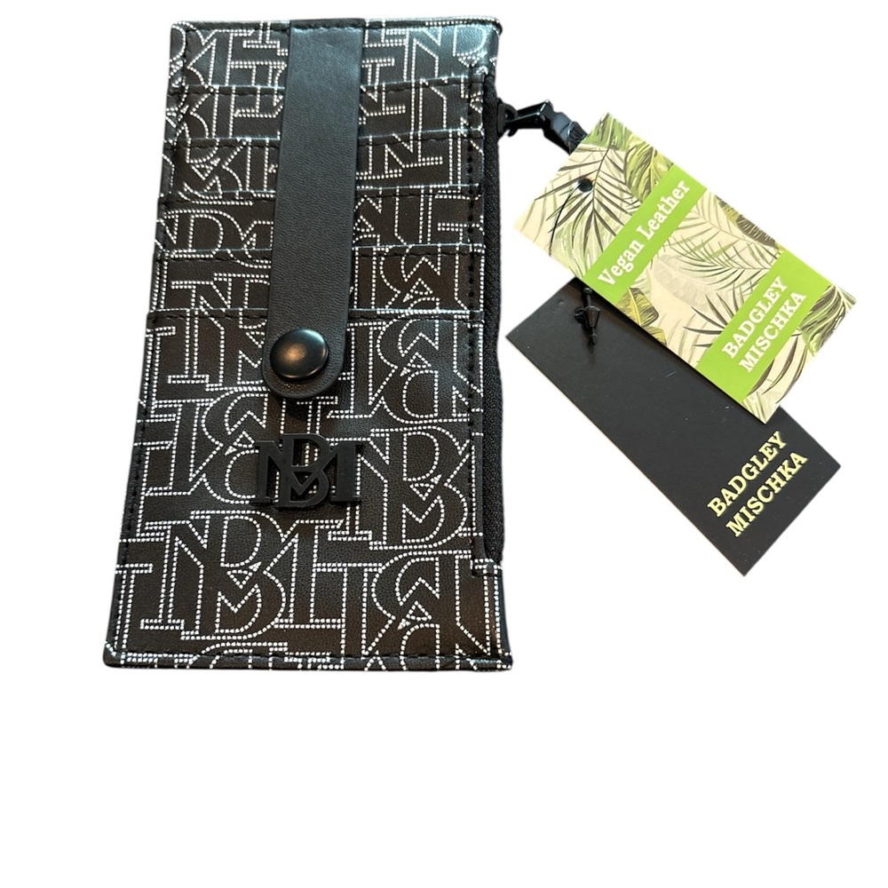 Badgley Mischka Monochrome Logo Card Holder
